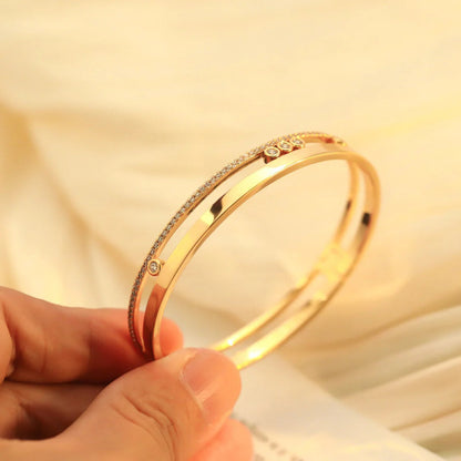 [Blue Tears Jewelry]Move Romane Diamond Bangle Bracelet