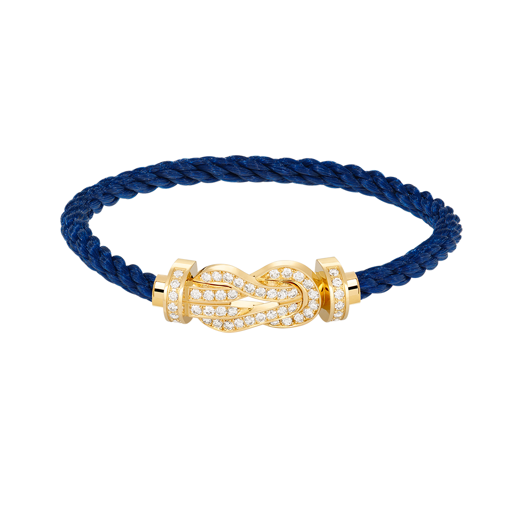 [BLUE TEARS]CHANCE LARGE 8 FIGURE BUCKLE FULLDIAMOND BRACELET GOLD