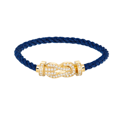 [BLUE TEARS]CHANCE LARGE 8 FIGURE BUCKLE FULLDIAMOND BRACELET GOLD