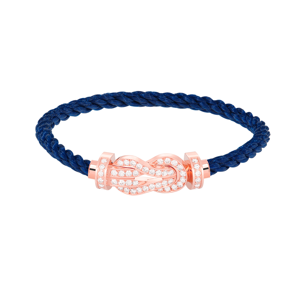 [BLUE TEARS]CHANCE LARGE 8 FIGURE BUCKLE FULL DIAMOND BRACELET ROSE GOLD