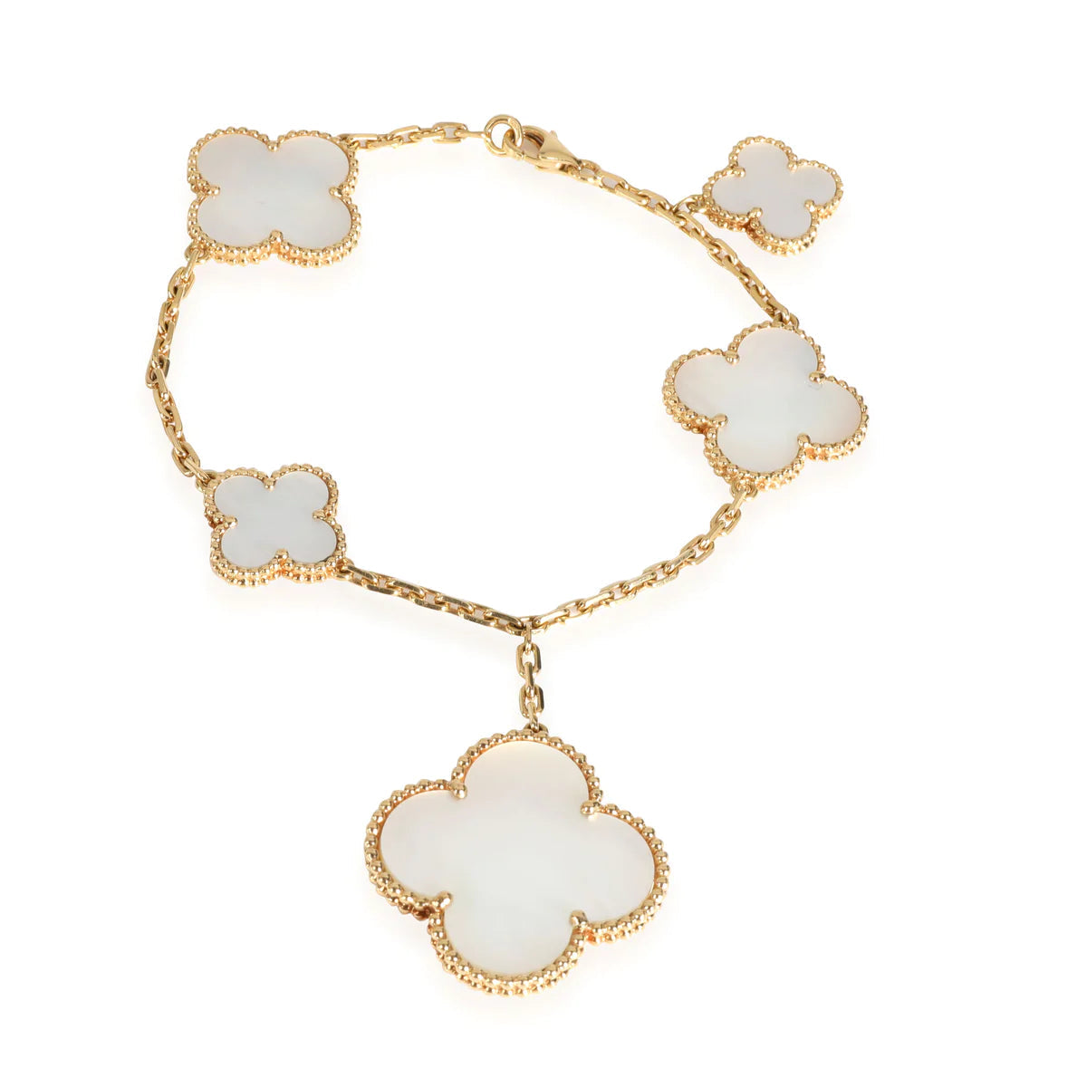 [BLUE TEARS]MAGIC CLOVER MOP GOLD BRACELET 5 MOTIFS