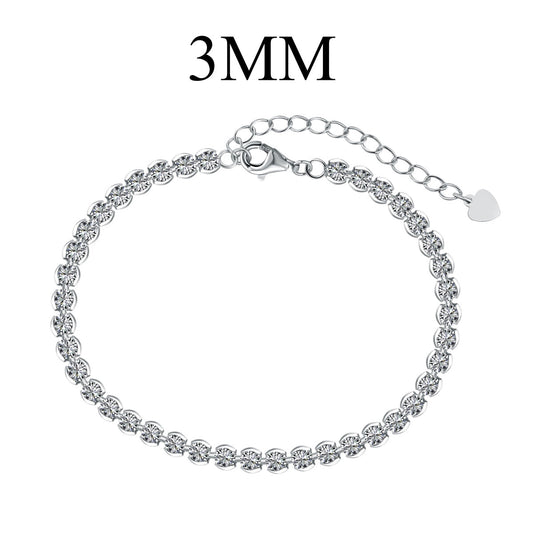 [Nova Jewelry]Ornate  Sparkling Round Cut Daily Bracelet
