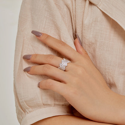 [Nova Jewelry]Luxurious Colorful Radiant Cut Daily Ring