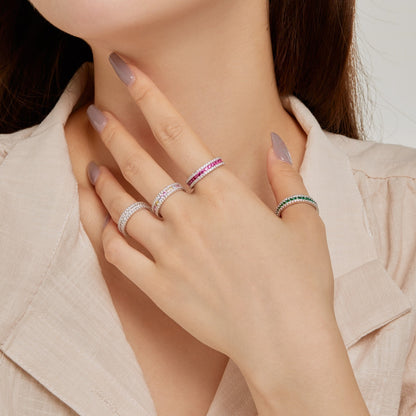 [Nova Jewelry]Delicate Colorful Round Cut Daily Ring