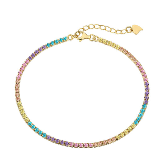 [Nova Jewelry]Dazzling Colorful Round Cut Daily Bracelet