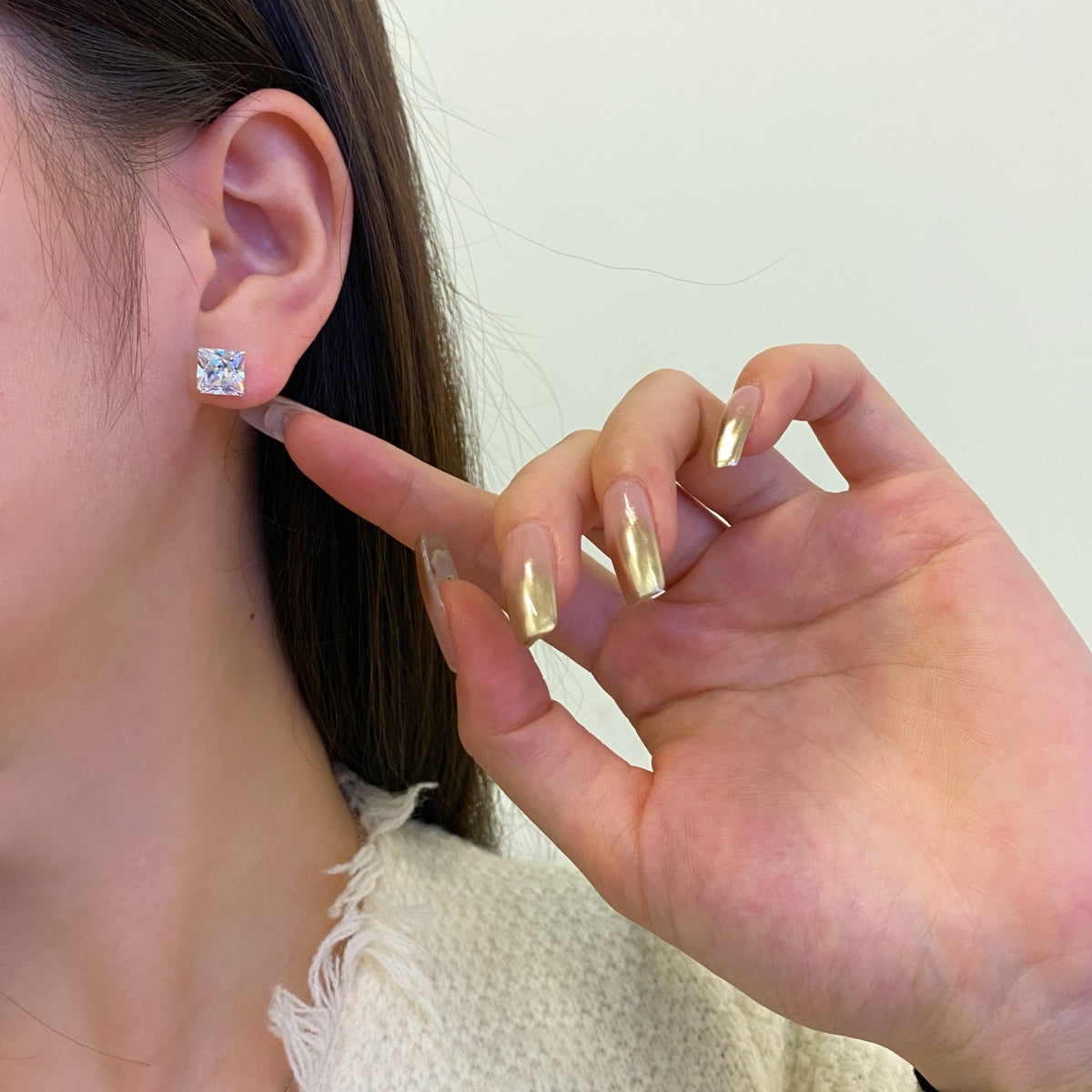 [Nova Jewelry]Ornate Square Shape Earrings