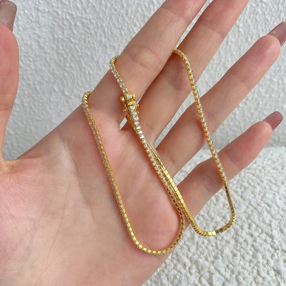 [Nova Jewelry]Delicate Round Shape Tennis Necklace