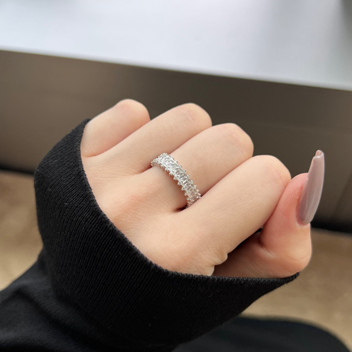 [Nova Jewelry]Splashy Ornate Emerald Cut Cocktail Ring