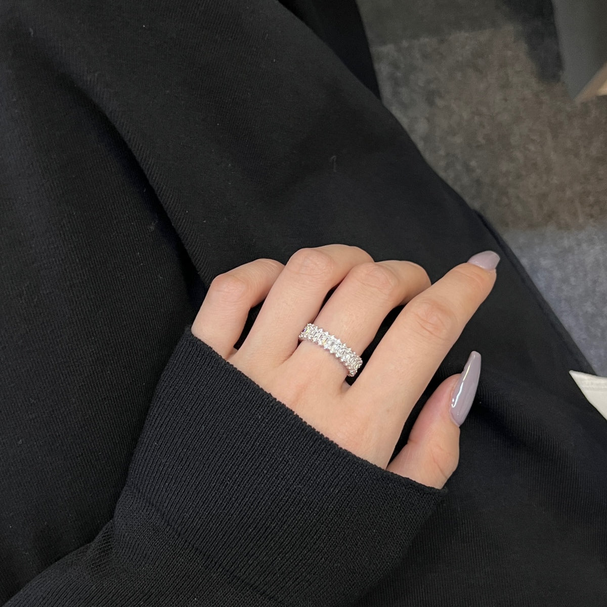 [Nova Jewelry]Splashy Ornate Emerald Cut Cocktail Ring