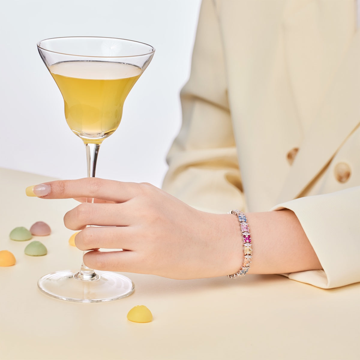 Delicate Colorful Multi Cut Party Bracelet