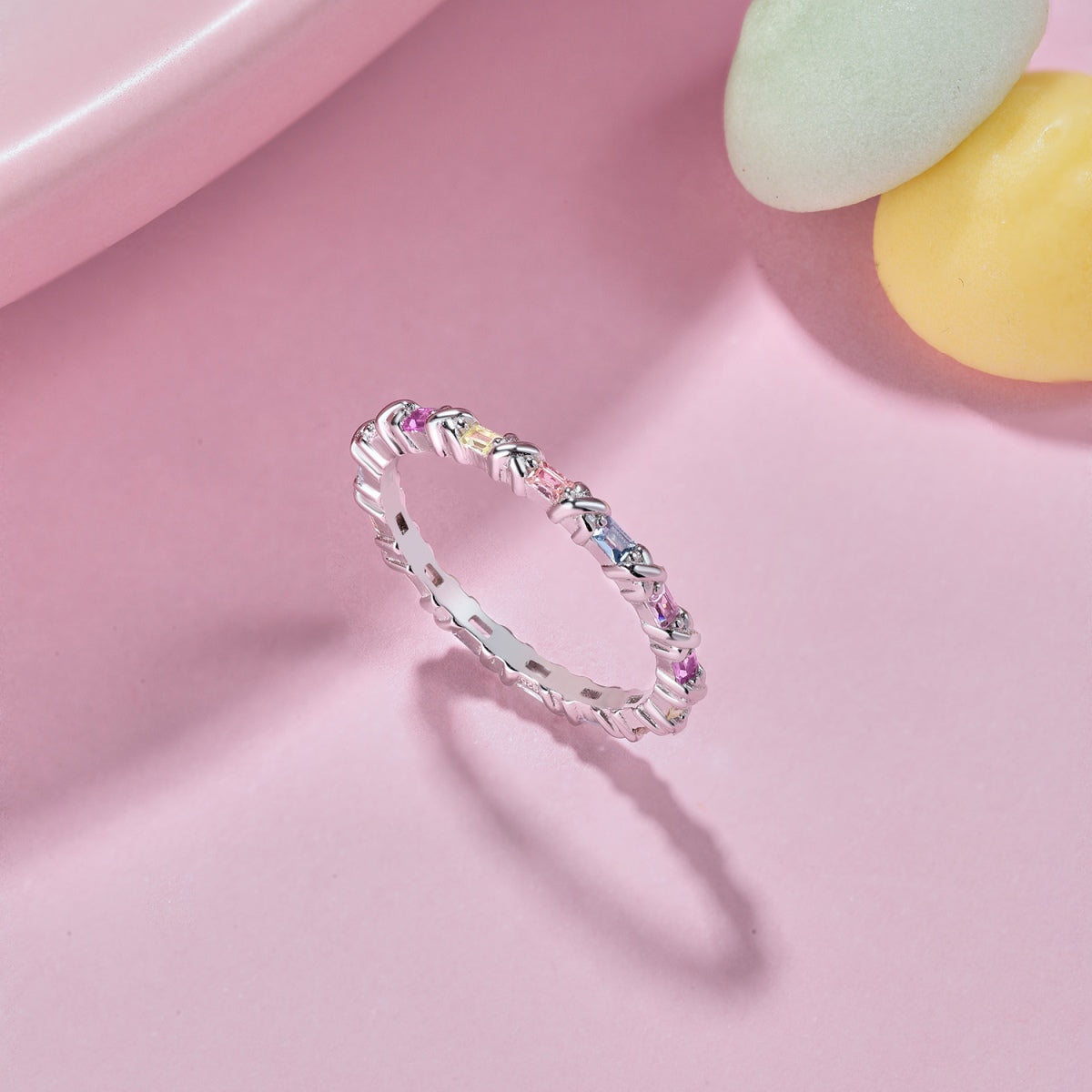 [Nova Jewelry]Charming Colorful Round Cut Daily Ring