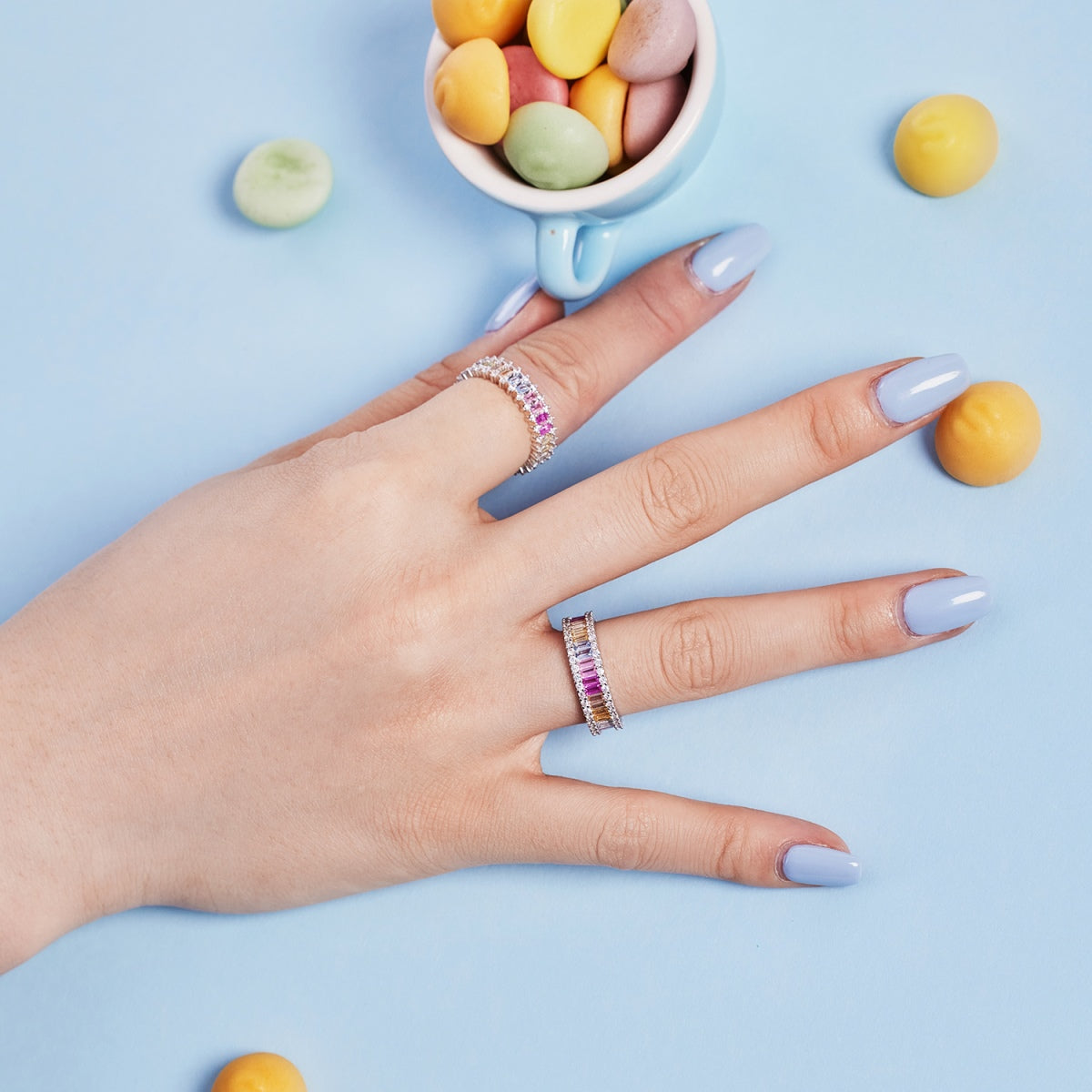 [Nova Jewelry]Splashy Ornate Emerald Cut Cocktail Ring