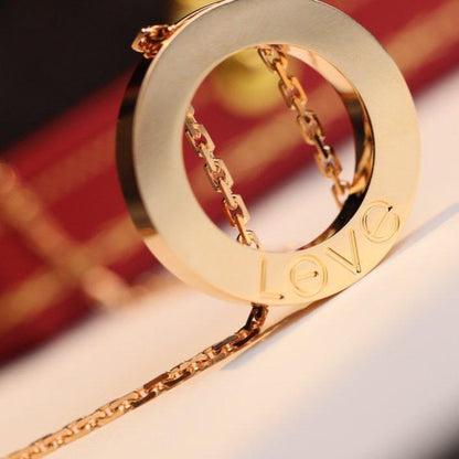 [BLUE TEARS]LOVE NECKLACE ADJUSTABLE ROSE GOLD