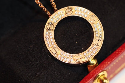 [BLUE TEARS]LOVE NECKLACE ADJUSTABLE ROSE GOLD