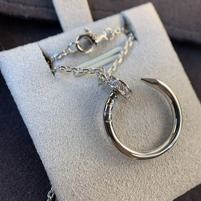 [BLUE TEARS]JUSTE NECKLACE SILVER DIAMONDS