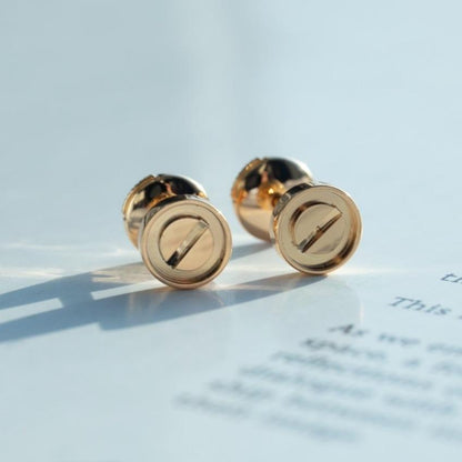[BLUE TEARS]LOVE EARRINGS PINK GOLD 10MM