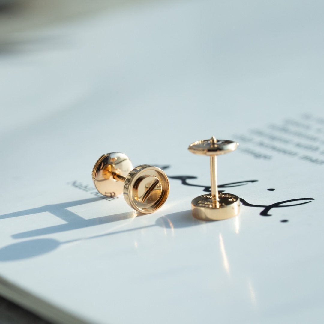 [BLUE TEARS]LOVE EARRINGS PINK GOLD 10MM