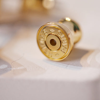 [BLUE TEARS]MINI POP H GOLD EARRINGS GREY