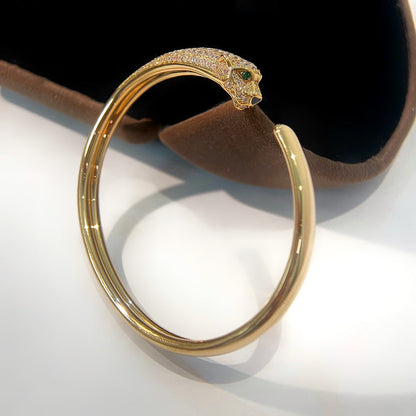 [BLUE TEARS]PANTHERE GOLD DIAMOND OPEN BRACELET