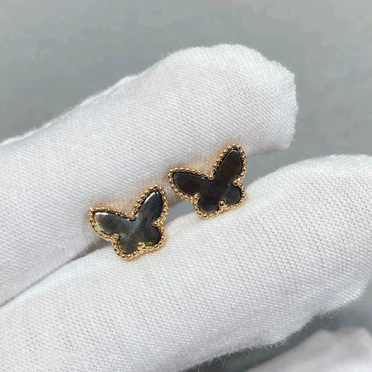 [BLUE TEARS]BUTTERFLY DARK MOP  EARRINGS