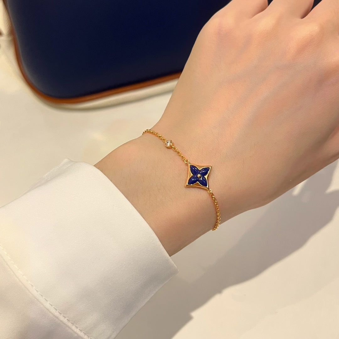 [BLUE TEARS]COLOR STAR PINK GOLD DIAMOND BRACELET