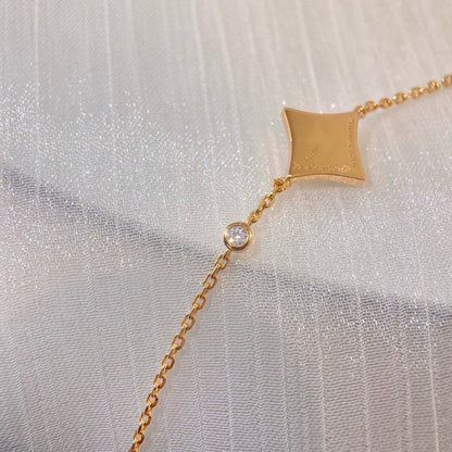 [BLUE TEARS]COLOR STAR CARNELIAN PINK GOLD DIAMOND BRACELET