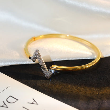 [BLUE TEARS]VOLTE UPSITE DOWN GOLD DIAMOND BRACELET