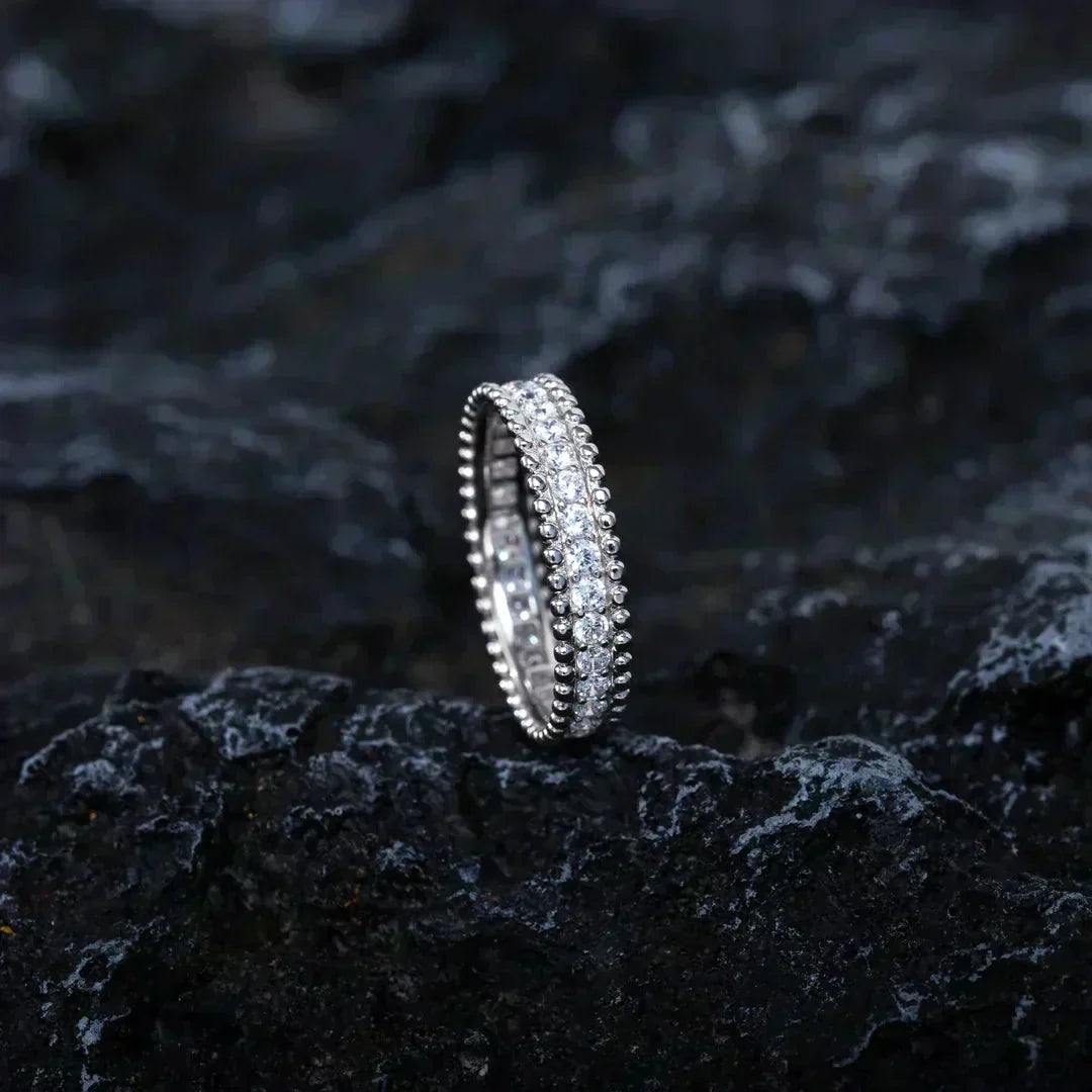 [BLUE TEARS]PERLEE DIAMOND SILVER RING