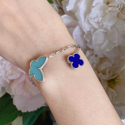 [BLUE TEARS]LUCKY SPRING SILVER BRACELET 4 MOTIF