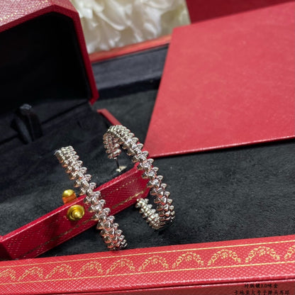 [BLUE TEARS]CLASH LARGE HOOP EARRINGS