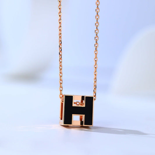 [BLUE TEARS]H CAGE PINK GOLD NECKLACE