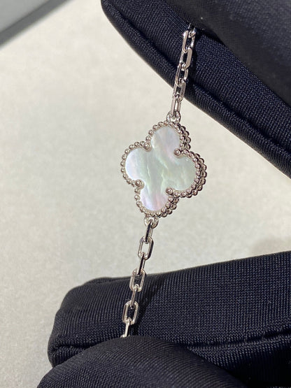 [BLUE TEARS]CLOVER SILVER MOP 5 MOTIF BRACELET