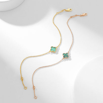 [BLUE TEARS]CLOVER BRACELET MALACHITE 1 MOTIF