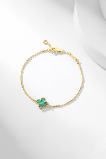 [BLUE TEARS]CLOVER BRACELET MALACHITE 1 MOTIF
