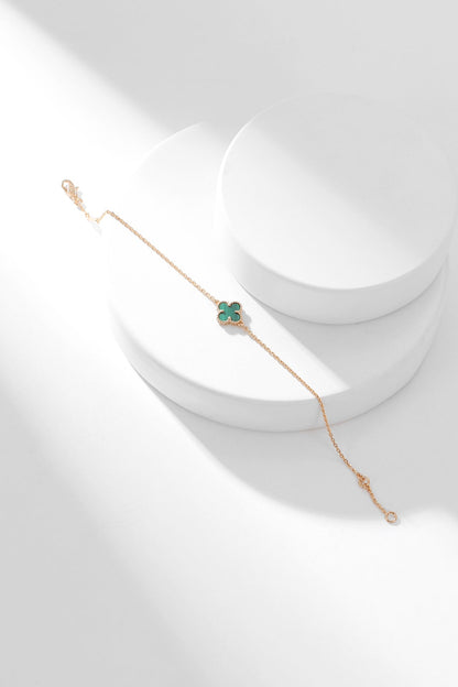 [BLUE TEARS]CLOVER BRACELET MALACHITE 1 MOTIF