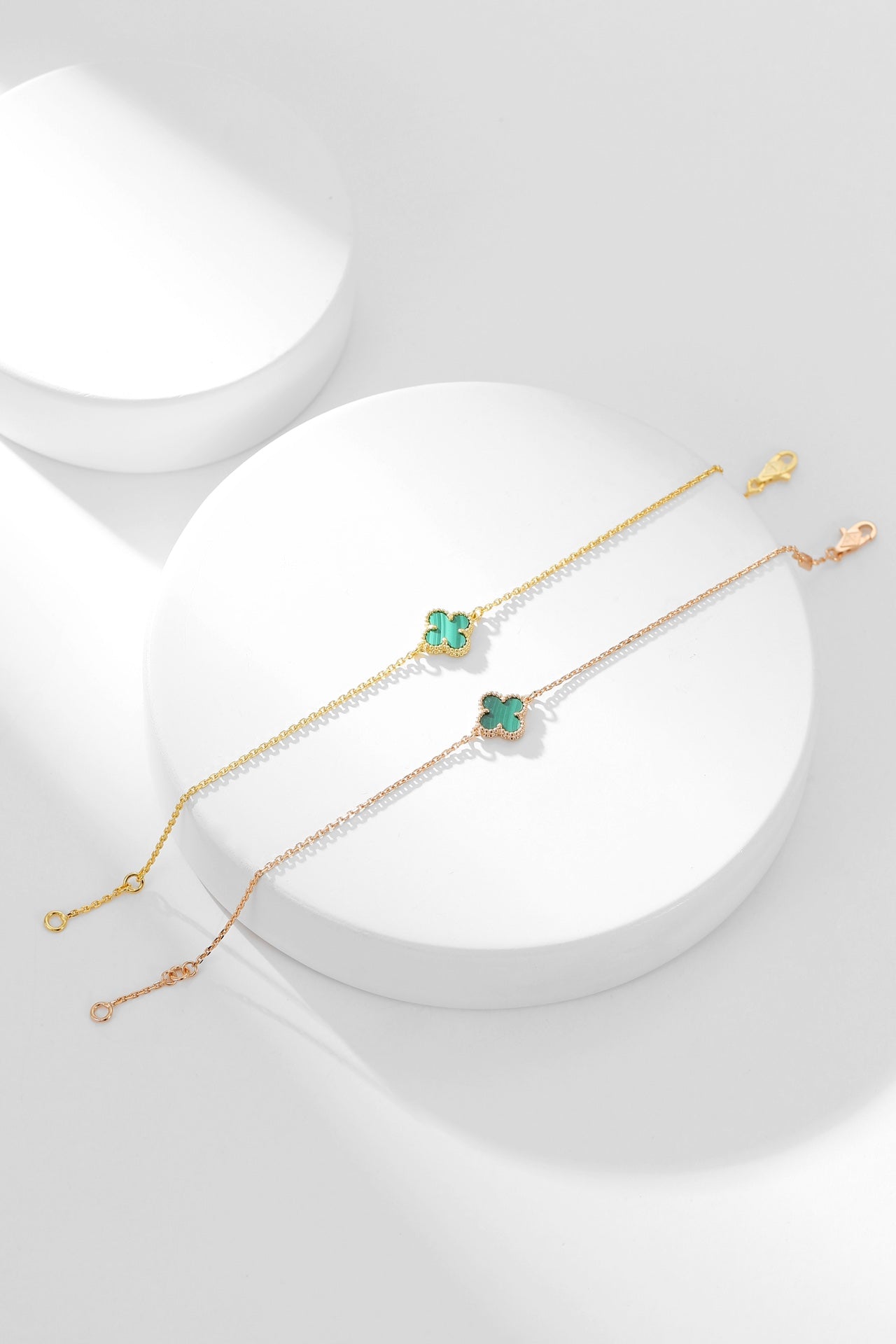 [BLUE TEARS]CLOVER BRACELET MALACHITE 1 MOTIF