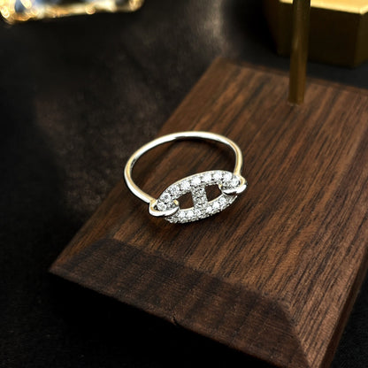 [BLUE TEARS]RONDE SMALL SILVER DIAMOND RING