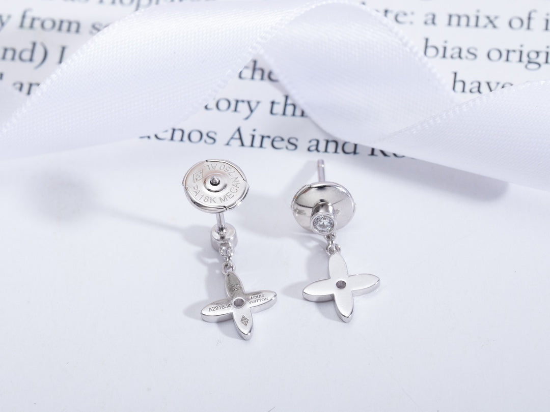 [BLUE TEARS]VIDYLLE SILVER DIAMOND MINI DROP EARRINGS