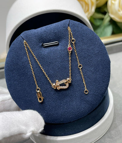 [BLUE TEARS]FORCE 10 DIAMOND PINK GOLD NECKLACE