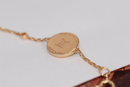 [BLUE TEARS]STAR AND SUN 4 MOTIF PINK GOLD MALACHITE BRACELET