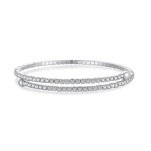[Nova Jewelry]Row of Diamonds Round Fashion Bracelet