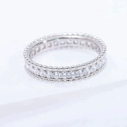 [BLUE TEARS]PERLEE DIAMOND SILVER RING
