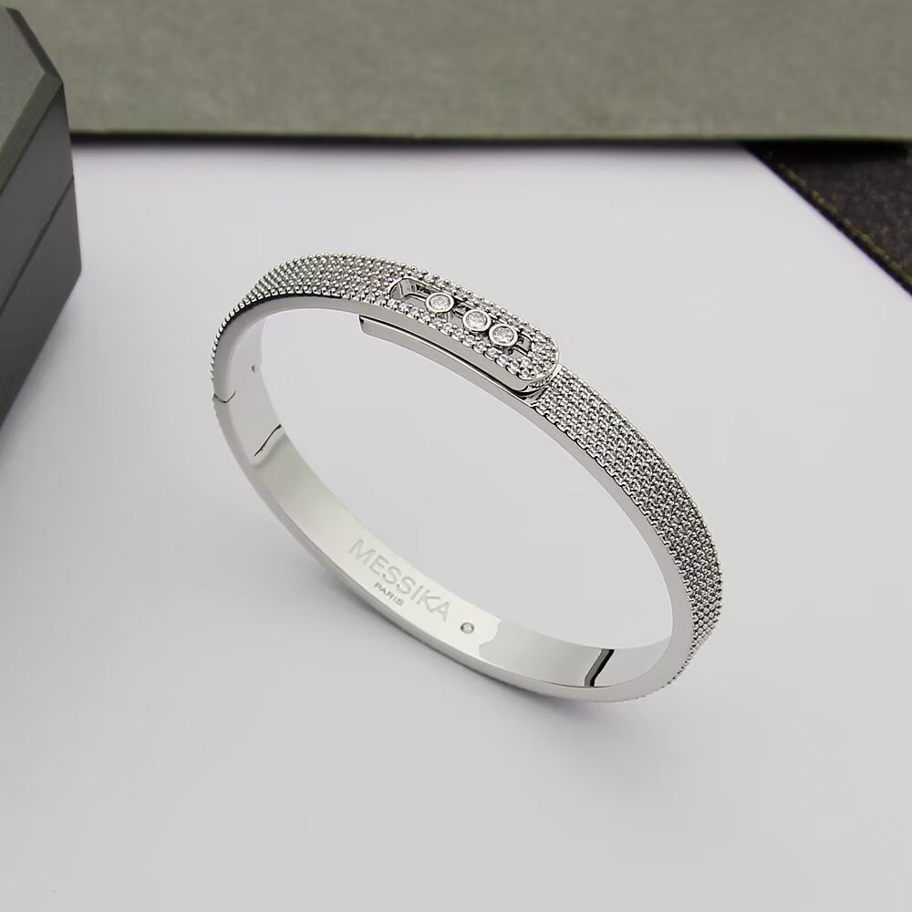 [Blue Tears Jewelry]Move Noa Full Pav¨¦ Diamond Bangle Bracelet