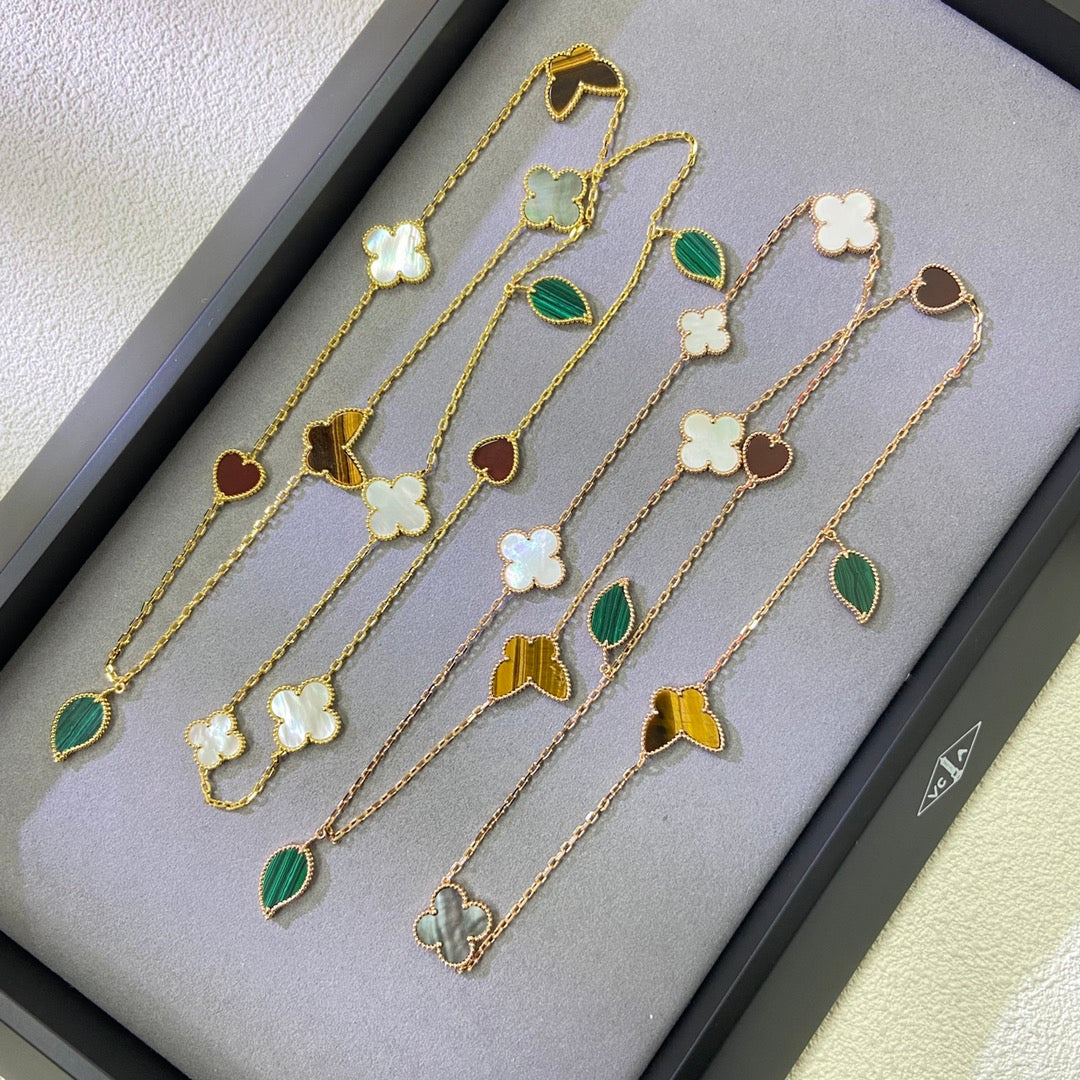 [BLUE TEARS]Lucky Alhambra Long Necklace-12 Designs