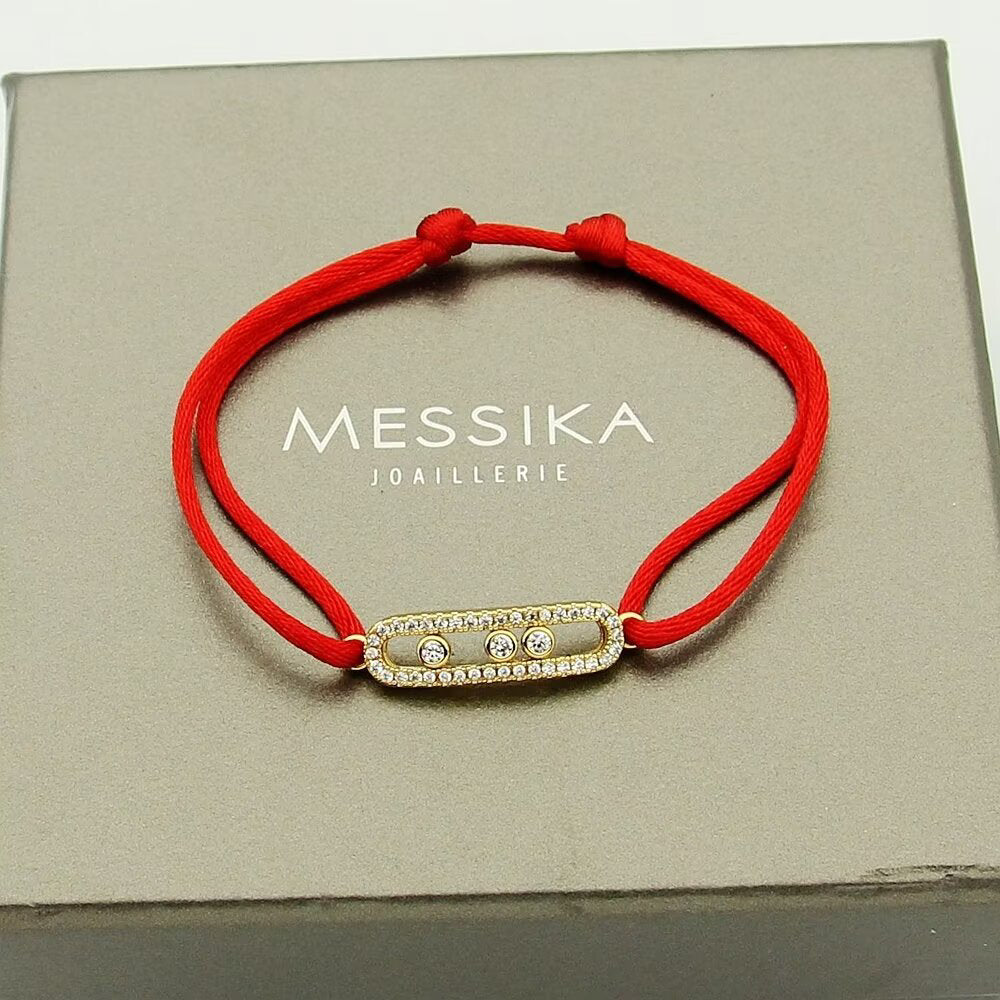 [Blue Tears Jewelry]Messika Care(s) pink cord pav¨¦ bracelet