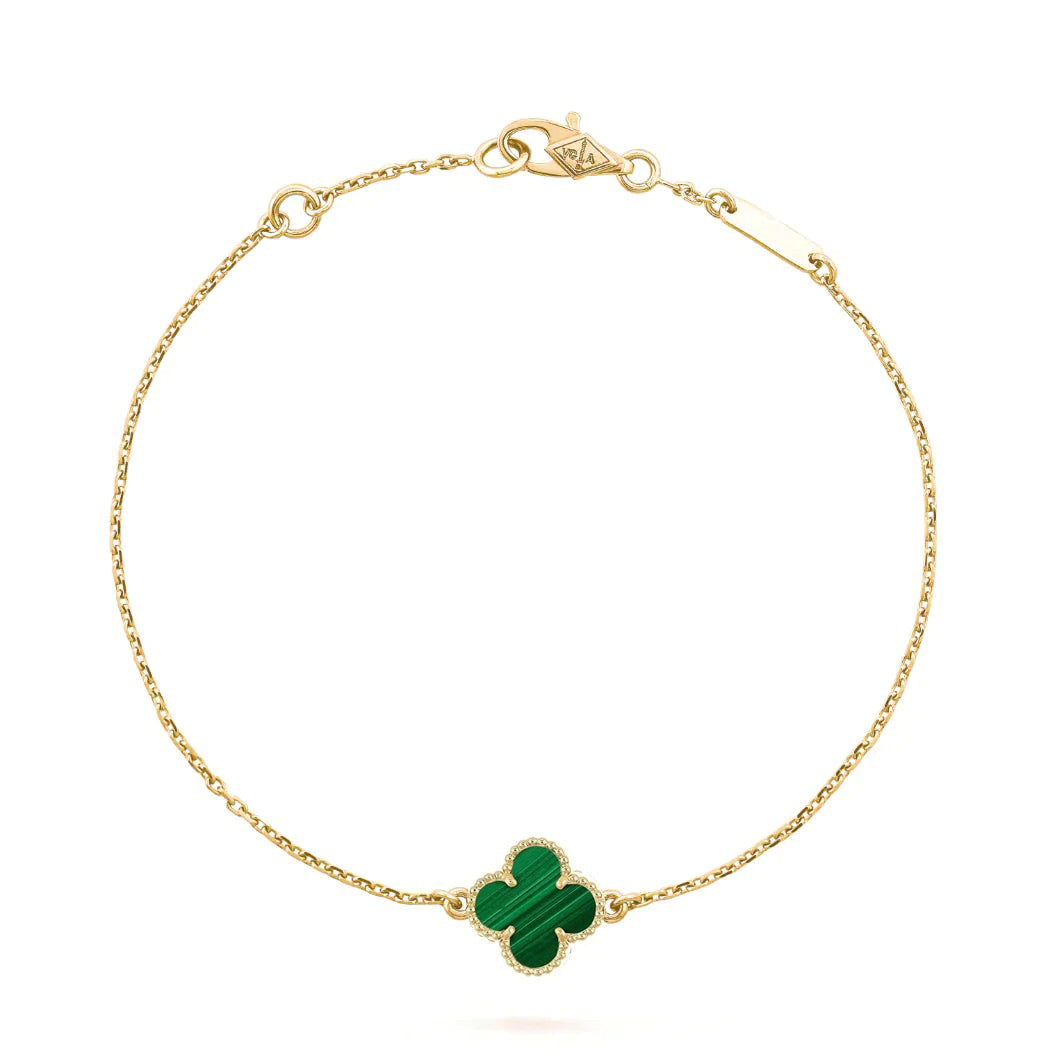 [BLUE TEARS]CLOVER BRACELET MALACHITE 1 MOTIF