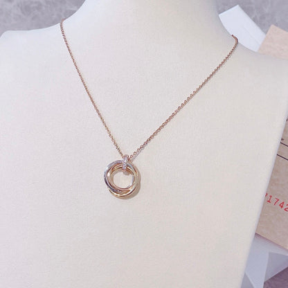 [BLUE TEARS]TRINITY NECKLACE GOLD  DIAMONDS