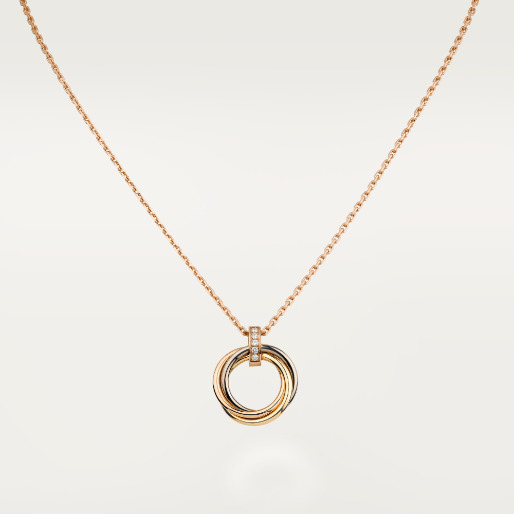 [BLUE TEARS]TRINITY NECKLACE GOLD  DIAMONDS