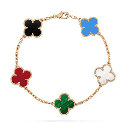 [BLUE TEARS]CLOVER 5 MOTIFS MULTICOLOR  BRACELET
