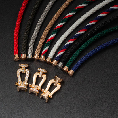 [BLUE TEARS]FORCE LARGE HORSESHOE FULL DIAMOND BRACELET ROSE GOLD